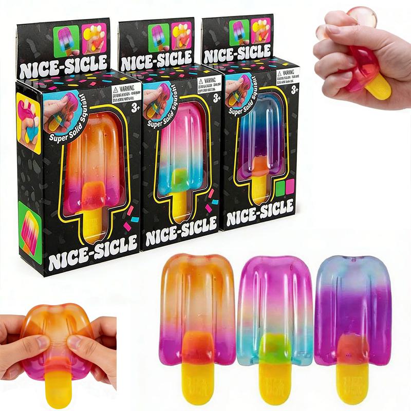 Candle Shop - (BF06) Sensorischer Nice-Sicle Stressabbau-Würfel Quetschobjekt Eiscreme-Drehspielzeug
