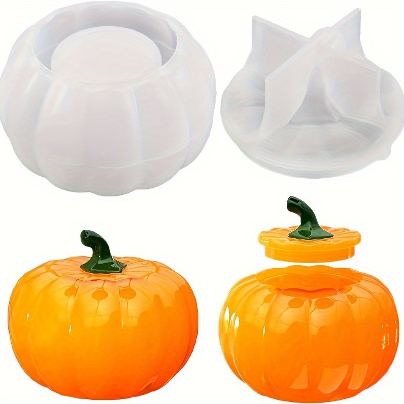 Candle Holder Supplies - 2 stücke Kürbis Glas Silikon Formen