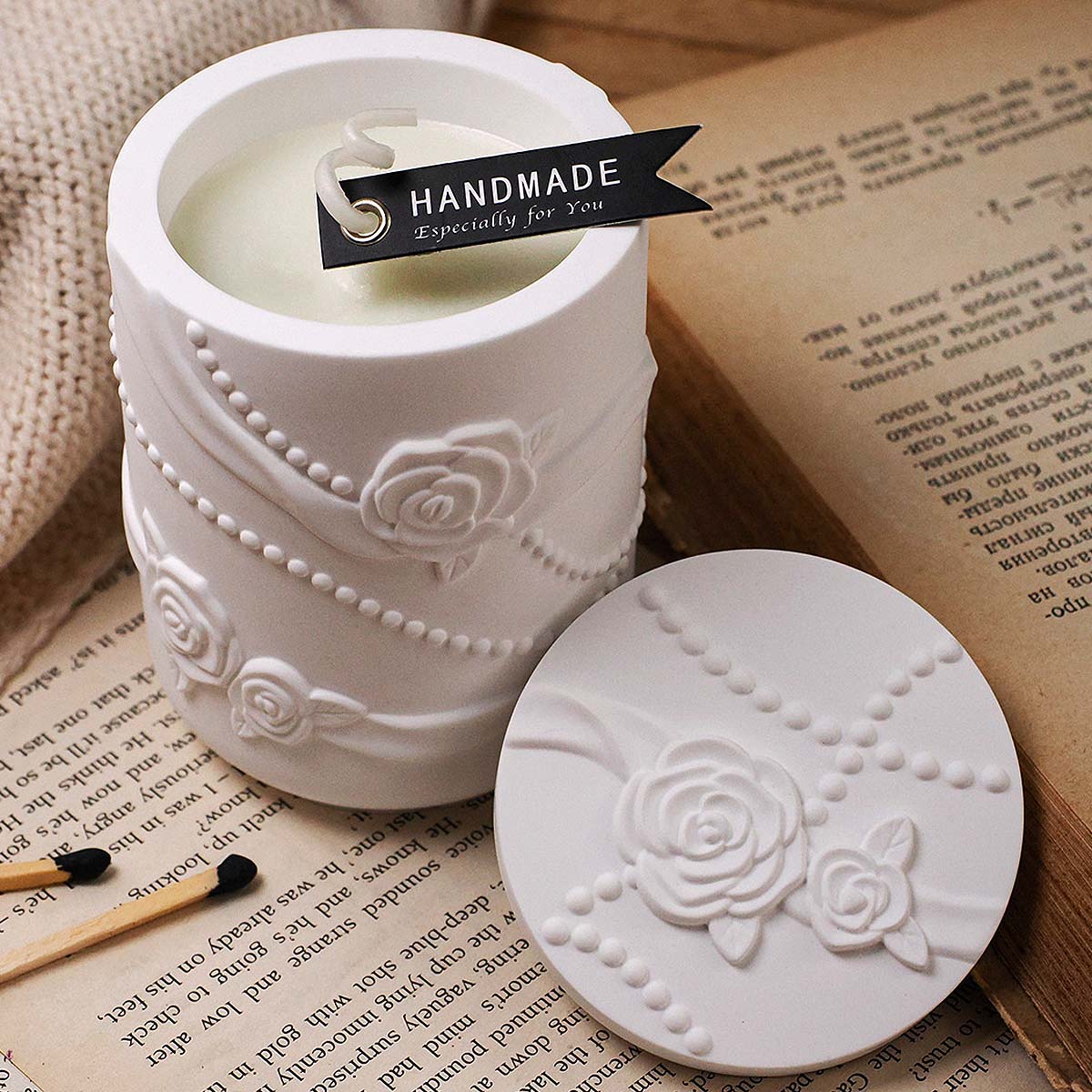 Beton Blume Form Kerze Glas Si – Candle Making Supplies Jars Bewertung und Preis