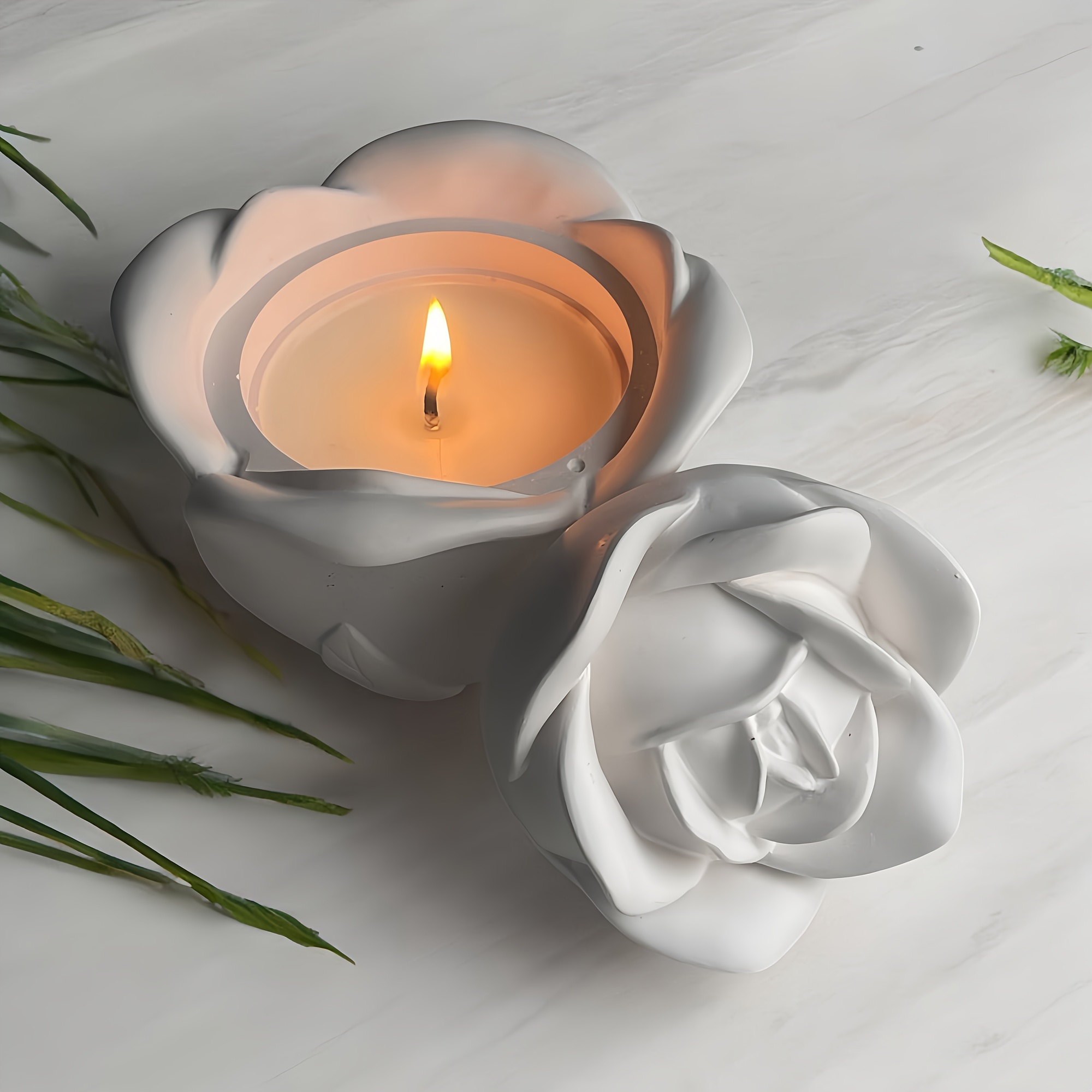 2-teiliges Set, rosenförmige S – Candle Holder Supplies Bewertung und Preis
