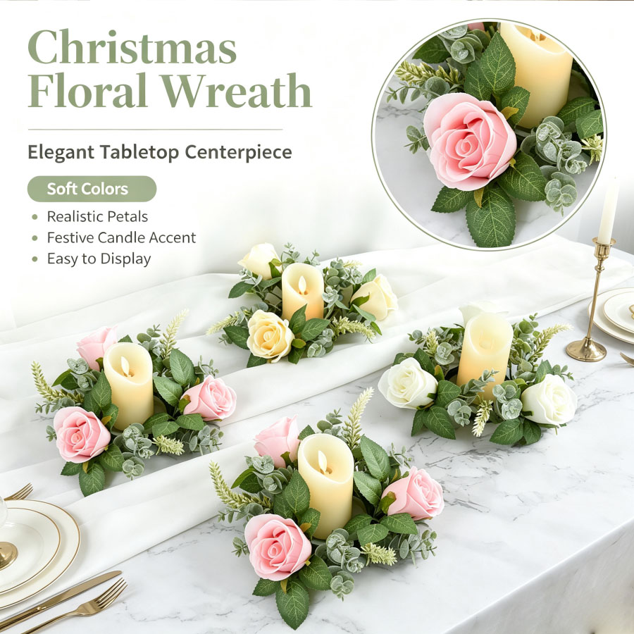 Künstlicher Rosenkranz in Form – Candle Holder Supplies Bewertung und Preis