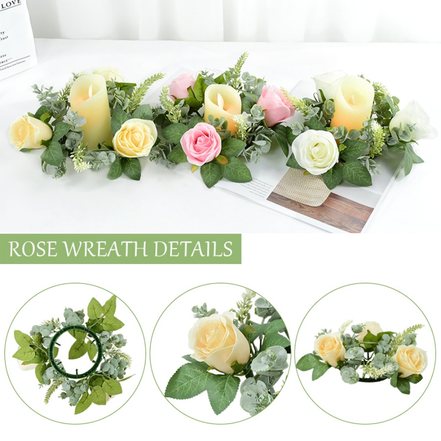 Künstlicher Rosenkranz in Form – Candle Holder Supplies Bewertung und Preis