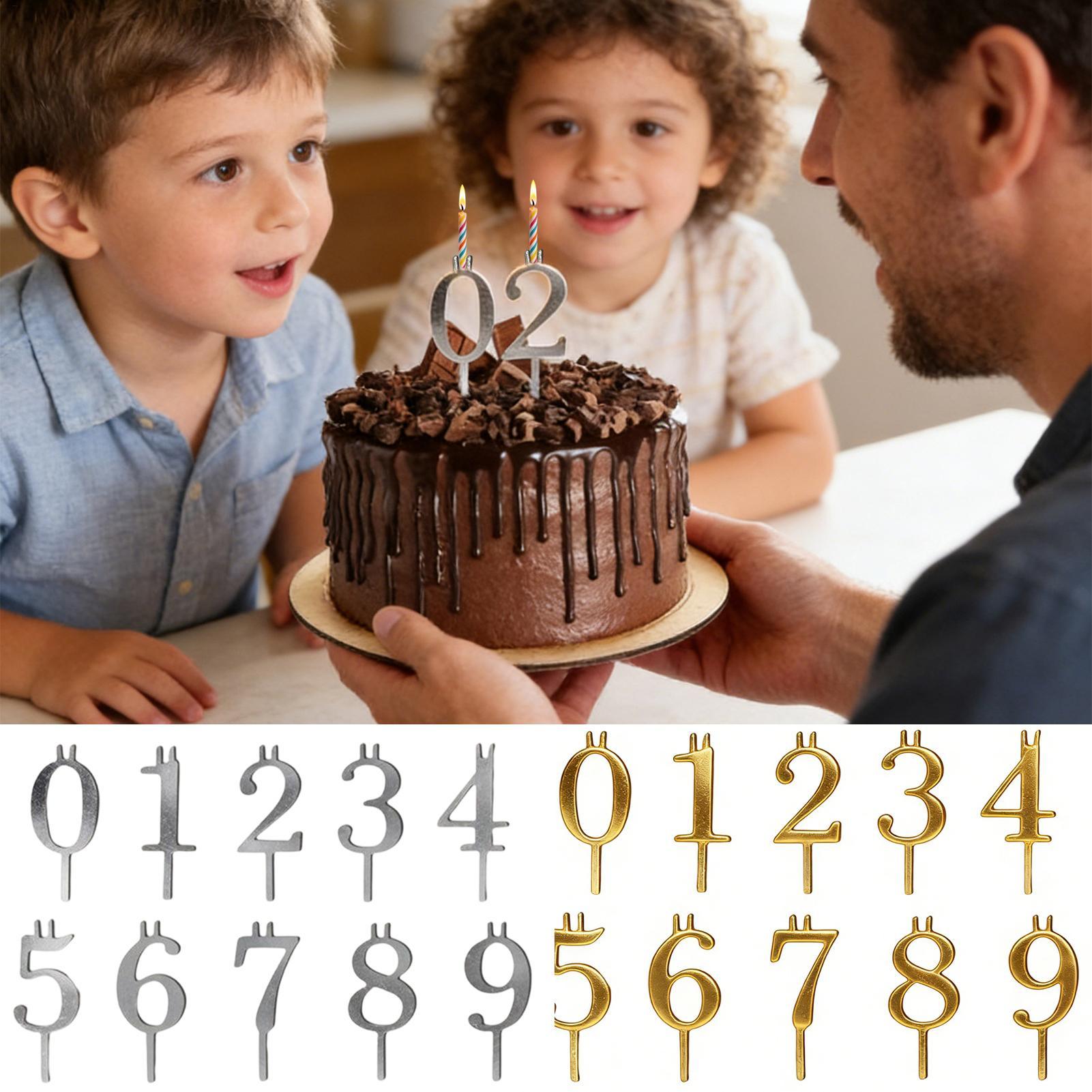 10 Stück 0-9 Zahlen-Kuchenaufs – Candle Holder Supplies Bewertung und Preis