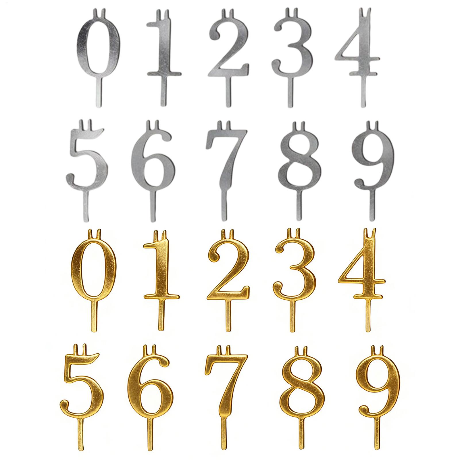 10 Stück 0-9 Zahlen-Kuchenaufs – Candle Holder Supplies Bewertung und Preis