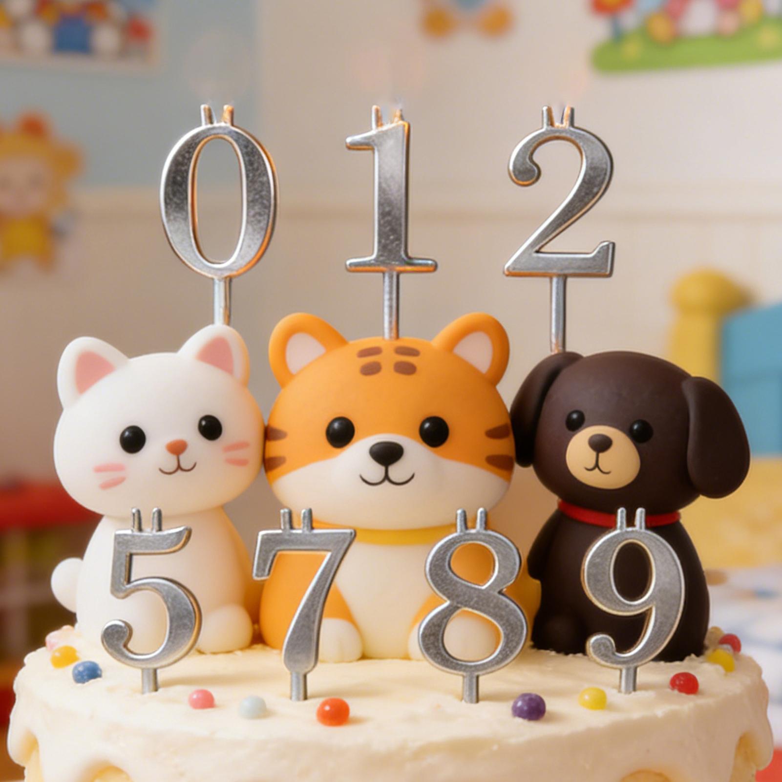 10 Stück 0-9 Zahlen-Kuchenaufs – Candle Holder Supplies Bewertung und Preis